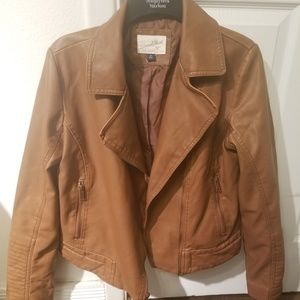 Brown moto jacket